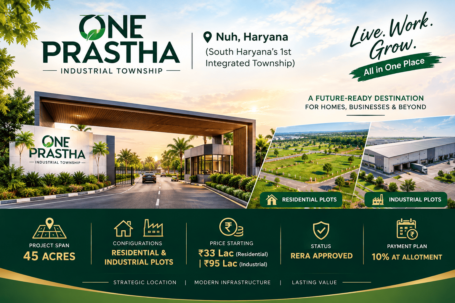 One Prastha Industrial Township Nuh - The Harmony Integrated Township