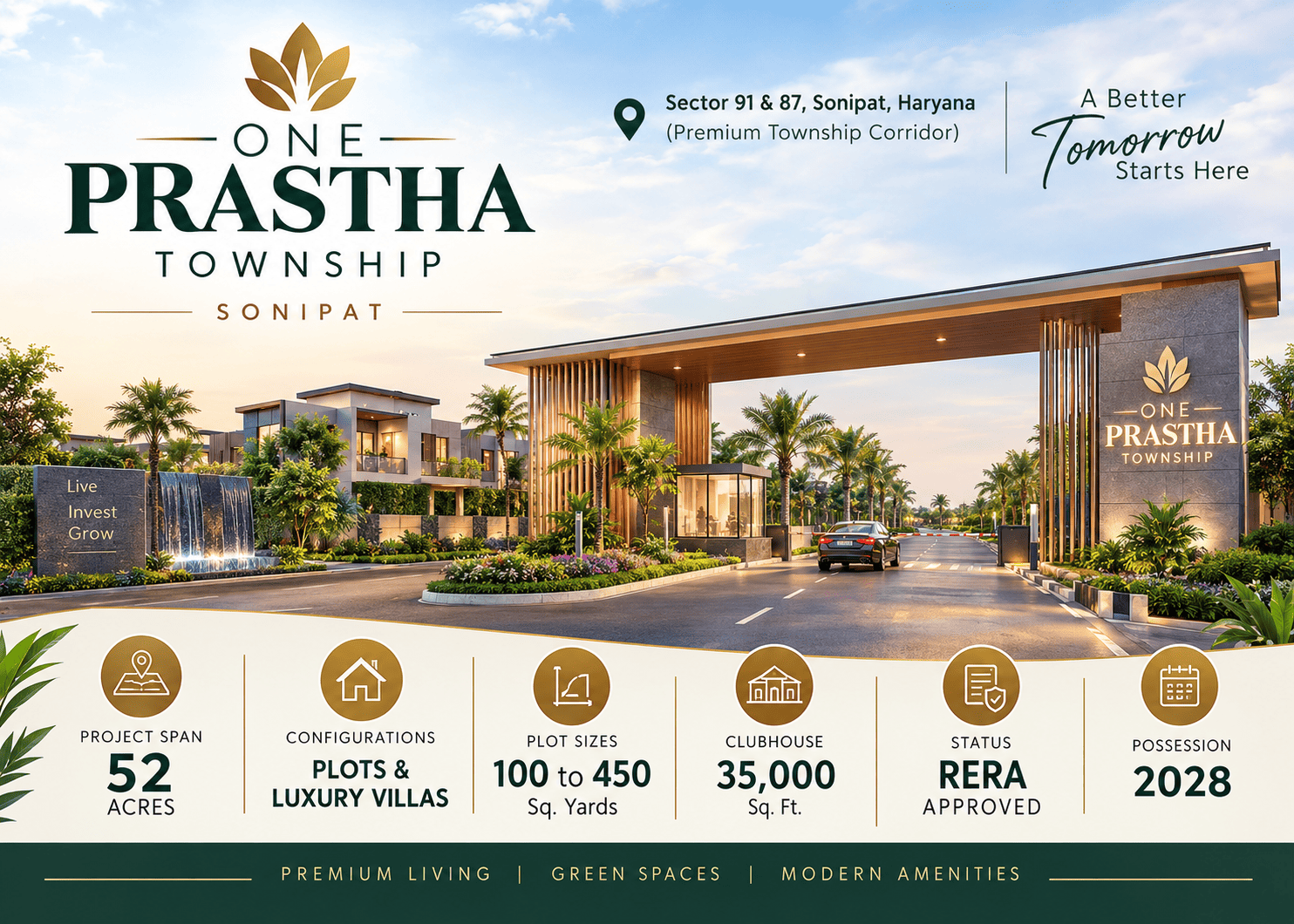 One Prastha Township Sonipat - Premium Plots & Villas